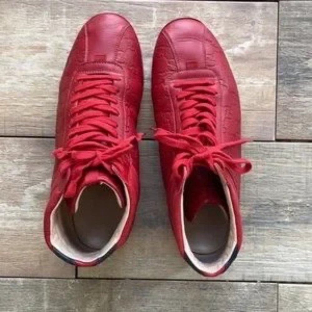 Gucci Signature High-top Sneaker - Hibiscus Red Gucci Signature Men - Picture 7 of 8